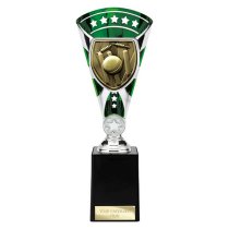 Cobra Star Cricket Trophy | Green & Silver | 255mm