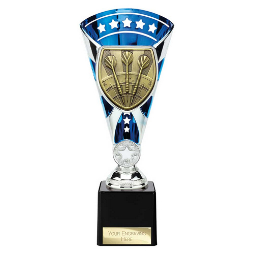 Cobra Star Darts Trophy | Blue & Silver | 230mm