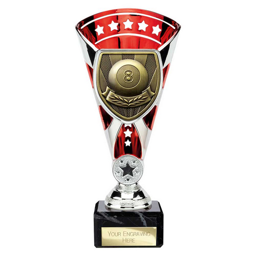 Cobra Star Pool Trophy | Red & Silver | 210mm