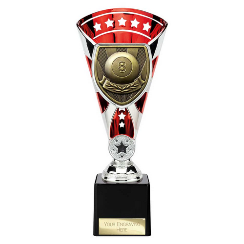 Cobra Star Pool Trophy | Red & Silver | 230mm