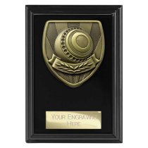Cobra Plaque Lawn Bowls Trophy | Black | 125mm