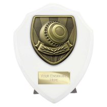 Cobra Shield Lawn Bowls Trophy | White | 125mm