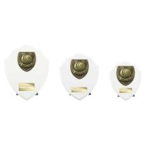 Cobra Shield Lawn Bowls Trophy | White | 175mm