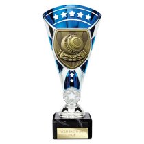 Cobra Star Lawn Bowls Trophy | Blue & Silver | 210mm