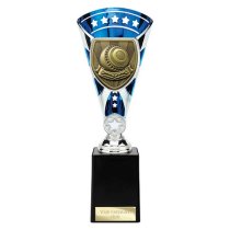 Cobra Star Lawn Bowls Trophy | Blue & Silver | 255mm