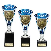 Cobra Star Lawn Bowls Trophy | Blue & Silver | 255mm