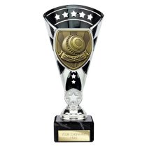 Cobra Star Lawn Bowls Trophy | Black & Silver | 210mm