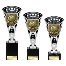 Cobra Star Lawn Bowls Trophy | Black & Silver | 210mm