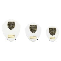 Cobra Shield Motorsport Piston Trophy | White | 175mm