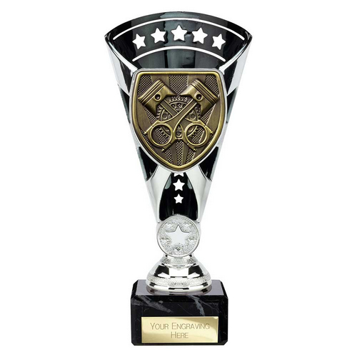 Cobra Star Motorsport Piston Trophy | Black & Silver | 210mm