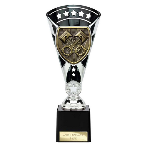 Cobra Star Motorsport Piston Trophy | Black & Silver | 230mm