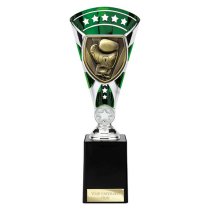 Cobra Star Boxing Trophy | Green & Silver | 255mm