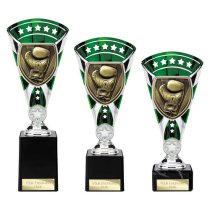 Cobra Star Boxing Trophy | Green & Silver | 255mm