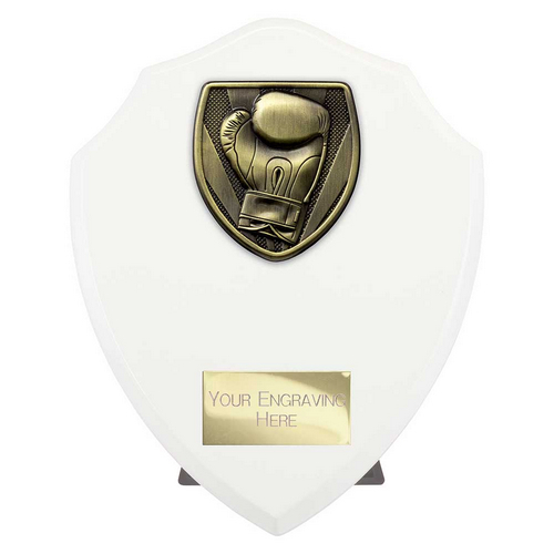 Cobra Shield Boxing Trophy | White | 175mm