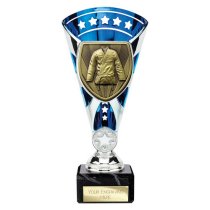 Cobra Star Martial Arts Trophy | Blue & Silver | 210mm
