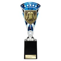 Cobra Star Martial Arts Trophy | Blue & Silver | 255mm
