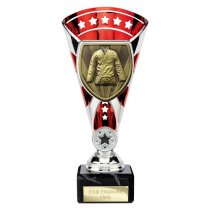 Cobra Star Martial Arts Trophy | Red & Silver | 255mm