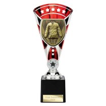 Cobra Star Martial Arts Trophy | Red & Silver | 230mm
