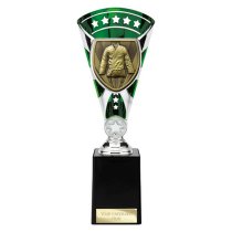 Cobra Star Martial Arts Trophy | Green & Silver | 255mm