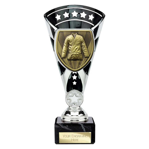 Cobra Star Martial Arts Trophy | Black & Silver | 210mm
