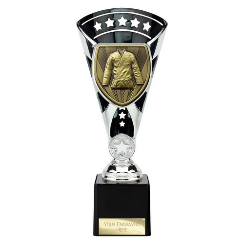 Cobra Star Martial Arts Trophy | Black & Silver | 230mm