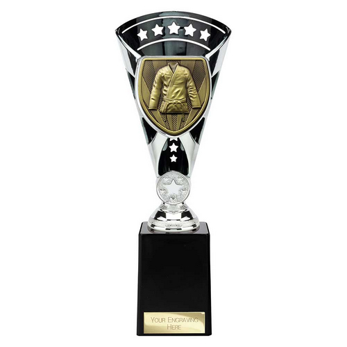 Cobra Star Martial Arts Trophy | Black & Silver | 255mm