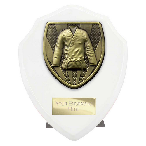 Cobra Shield Martial Arts Trophy | White | 125mm