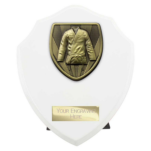 Cobra Shield Martial Arts Trophy | White | 150mm