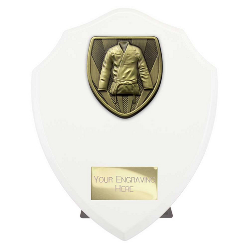 Cobra Shield Martial Arts Trophy | White | 175mm