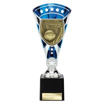 Cobra Star Netball Trophy | Blue & Silver | 230mm