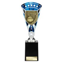 Cobra Star Netball Trophy | Blue & Silver | 255mm