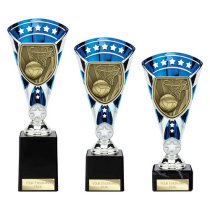 Cobra Star Netball Trophy | Blue & Silver | 255mm