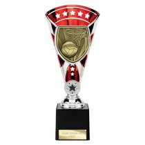 Cobra Star Netball Trophy | Red & Silver | 230mm