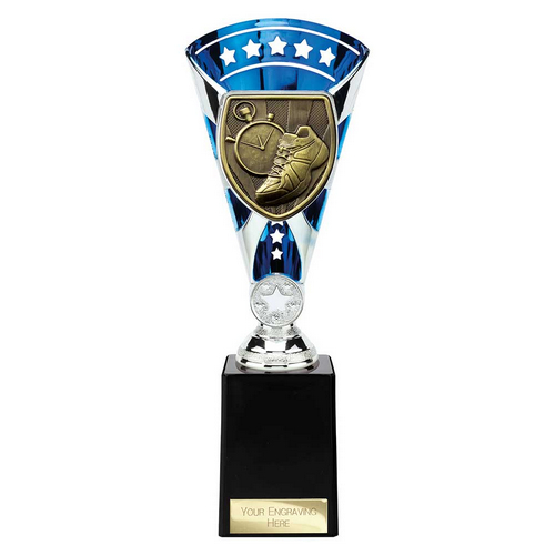 Cobra Star Running Trophy | Blue & Silver | 255mm