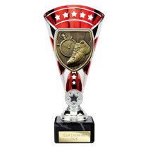Cobra Star Running Trophy | Red & Silver | 210mm