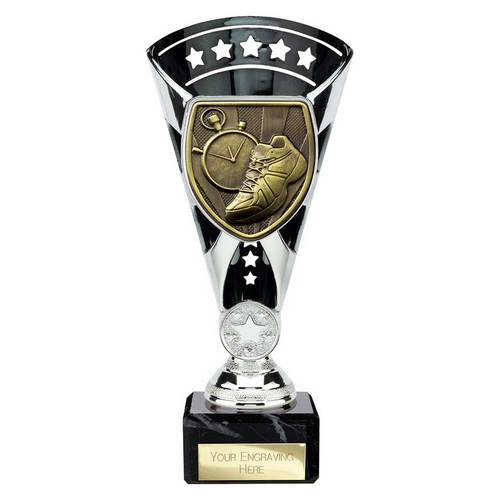 Cobra Star Running Trophy | Black & Silver | 210mm