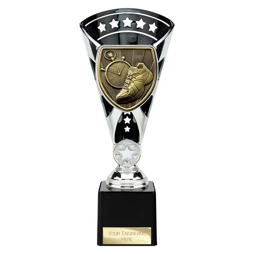 Cobra Star Running Trophy | Black & Silver | 230mm
