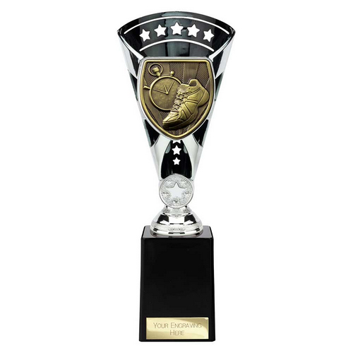 Cobra Star Running Trophy | Black & Silver | 255mm