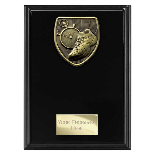 Cobra Plaque Running Trophy | Black | 175mm