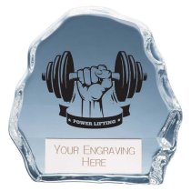 Mystique Weightlifting Glass Trophy | 75mm