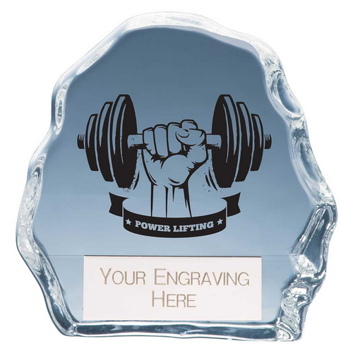 Mystique Weightlifting Glass Trophy | 75mm