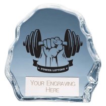 Mystique Weightlifting Glass Trophy | 90mm