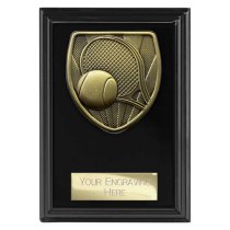 Cobra Plaque Tennis Trophy | Black | 125mm