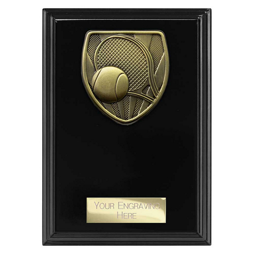 Cobra Plaque Tennis Trophy | Black | 150mm