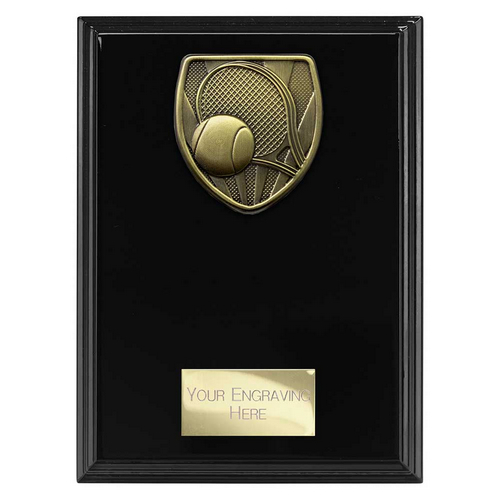 Cobra Plaque Tennis Trophy | Black | 175mm