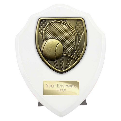 Cobra Shield Tennis Trophy | White | 125mm