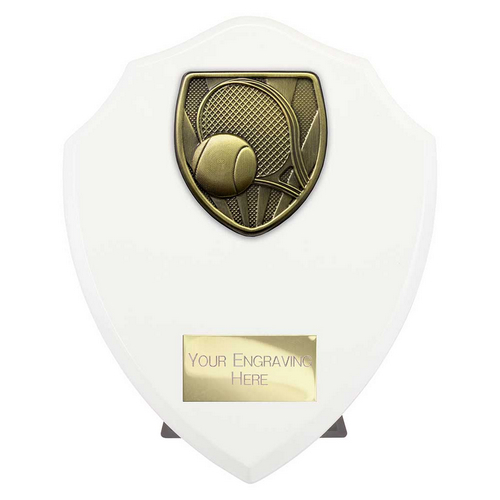 Cobra Shield Tennis Trophy | White | 175mm