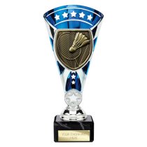 Cobra Star Badminton Trophy | Blue & Silver | 210mm