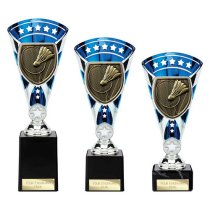 Cobra Star Badminton Trophy | Blue & Silver | 255mm