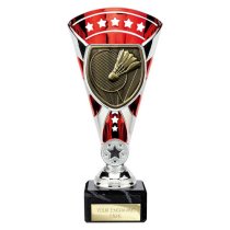 Cobra Star Badminton Trophy | Red & Silver | 210mm